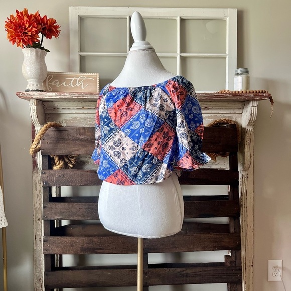 WRANGLER RETRO Cropped 3/4 Sleeve Top Small - Picture 2 of 5